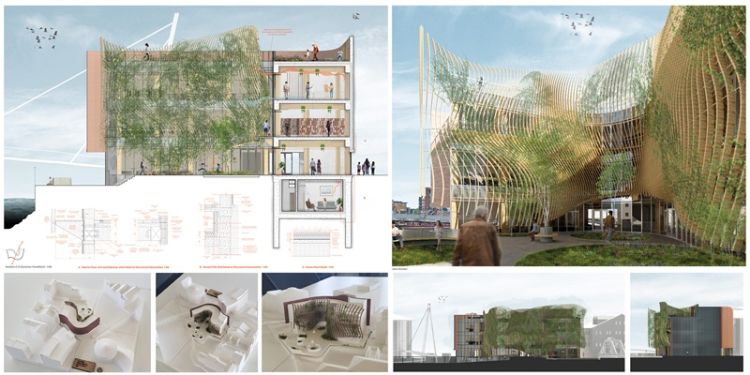 A collection of images illustrating various buildings, emphasizing the range of architectural designs and forms.