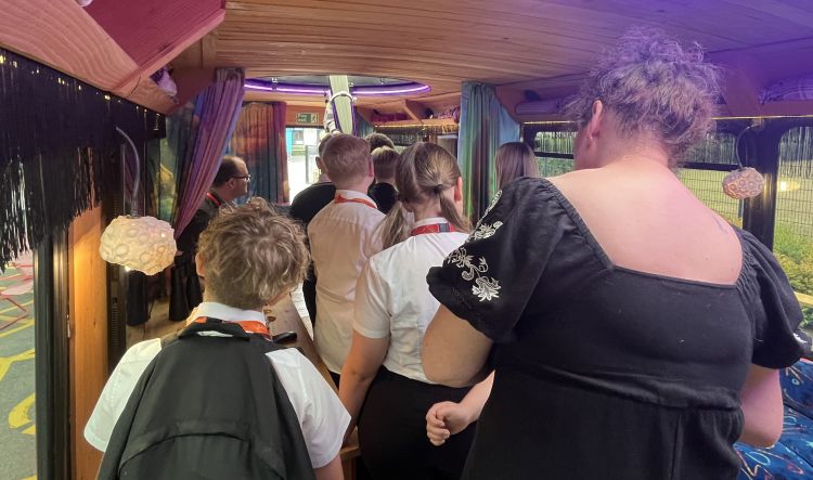 Inside the Moon Palace during a student visit from John Smeaton Academy (credit Zuzanna Joncyzk)