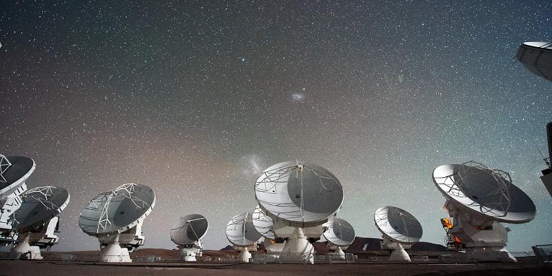 ALMA radio telescope in the Atacama desert in the Andes, Chile.