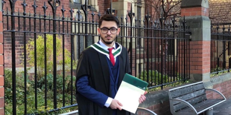 image of raja haris on his graduation day