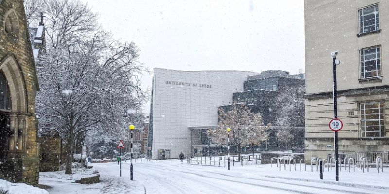 Taken by Computing student, Leeds campus in the snow