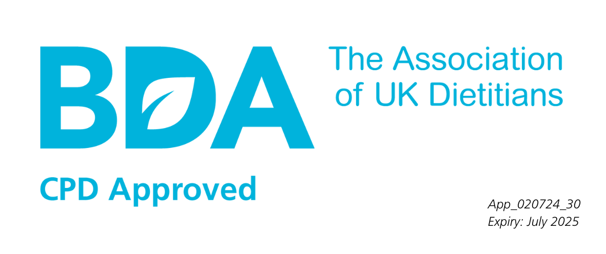 Bda cpd approved logo the leeds course in clinical nutrition