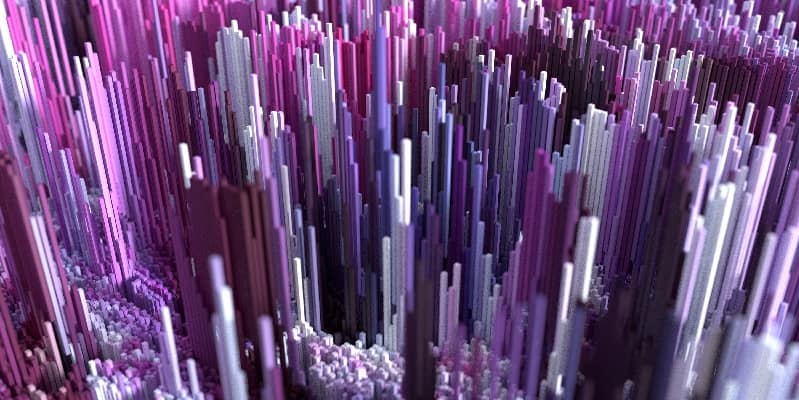 visualisation of data resembling crystals