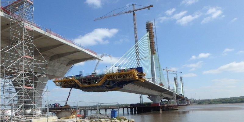 Mersey Gateway Bridge in construction