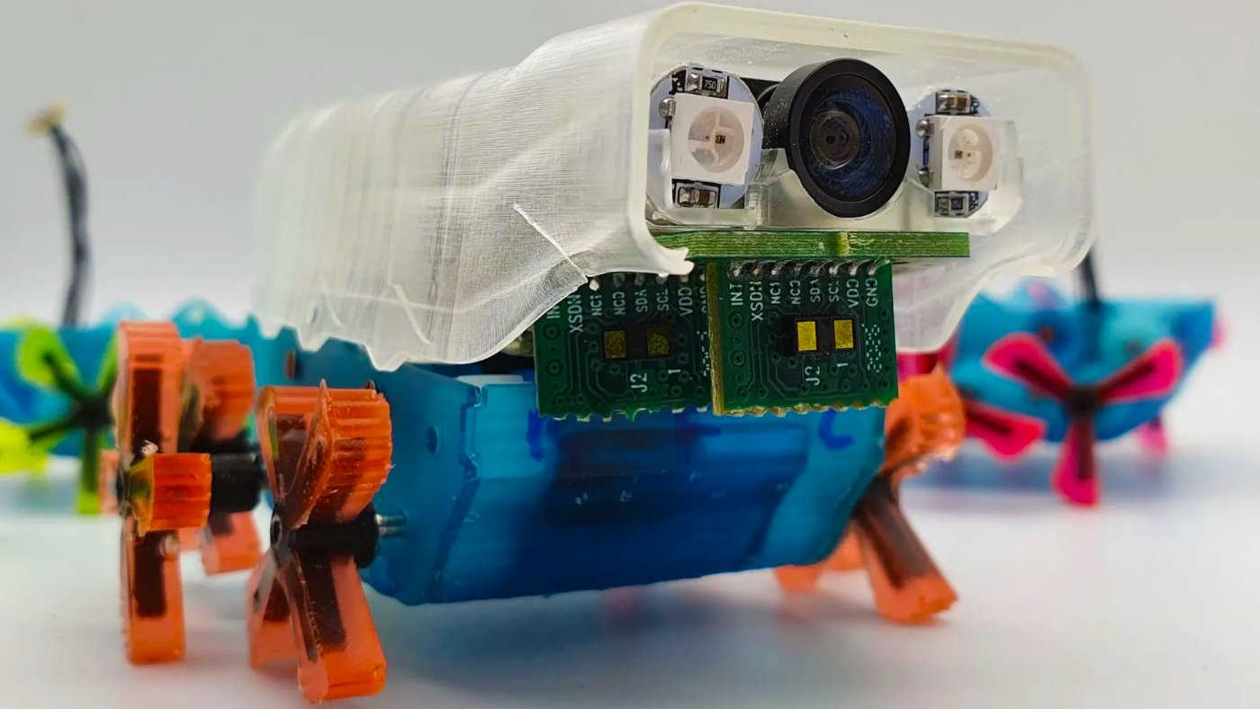 A Picture of a small pipe inspection robot used for searching for leaking water mains pipes