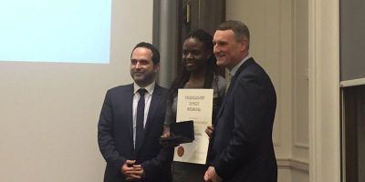 Dr Doris Khaemba, Research Fellow at the University of Leeds, receives Tribology Trust Bronze Medal