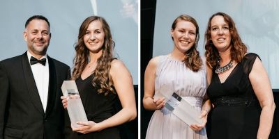 Civil Engineering graduates receiveing their awards at the WICE awards 2016