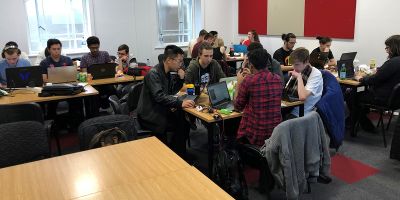 Students at the Computing Society's 2019 Hackathon
