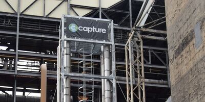 C-Capture logo in power plant
