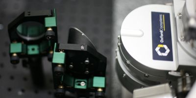 Quantum Cascade Terahertz Laser chip (QCL THz) mounted inside the customised Oxford Cryosystems Phenix vacuum chamber at the UK Atomic Energy Authority (UKAEA) Culham Campus in United Kingdom