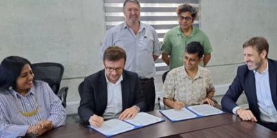 Image of the University of Leeds signing the Memorandum of Understanding with the Indian Institute of Technology Madras