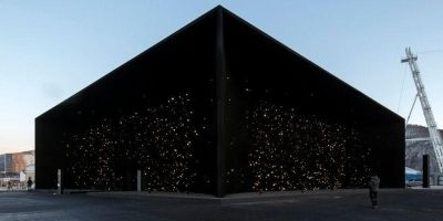 Vantablack Hyundai Olympics Pavilion in South Korea.