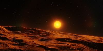 View on the surface of a distant planet