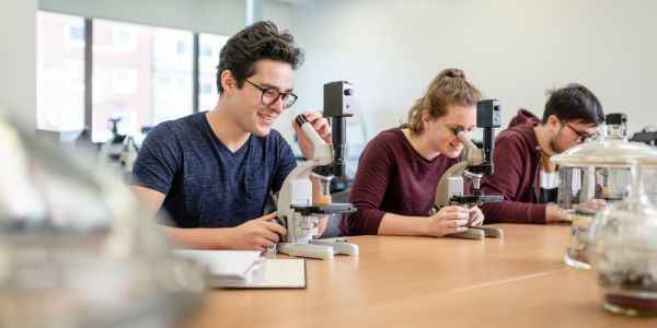 student studying in materials science