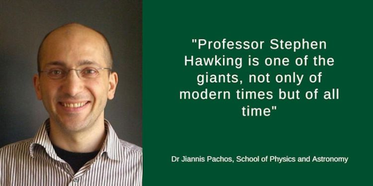 Dr Jiannis Pachos recalls the time he met Professor Stephen Hawking