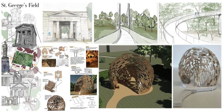 an infographic depicting year one focus of the architecture course