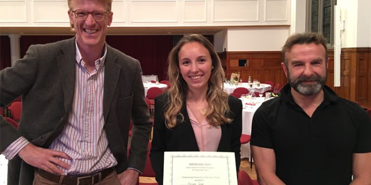 Applied Mathematics PhD student wins Postgraduate Researcher of the Year 2017 award