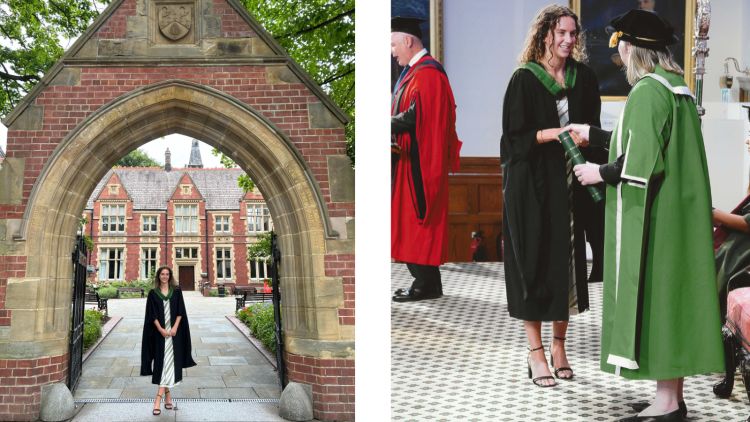 Jo at her graduation ceremony