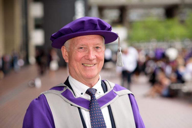 Professor Terry Wilkins receives honorary Doctorate of Technology