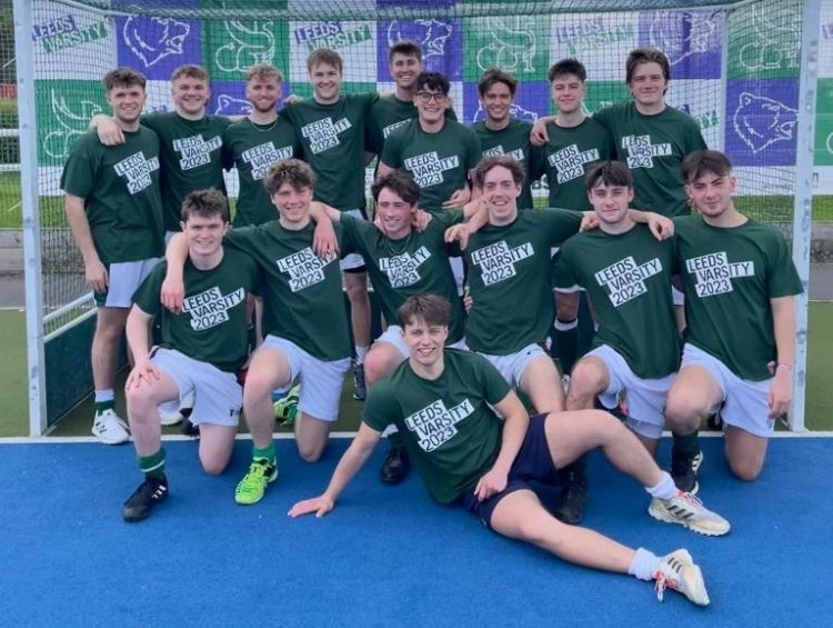 Joseph Hughes and his sports team at the university of leeds.