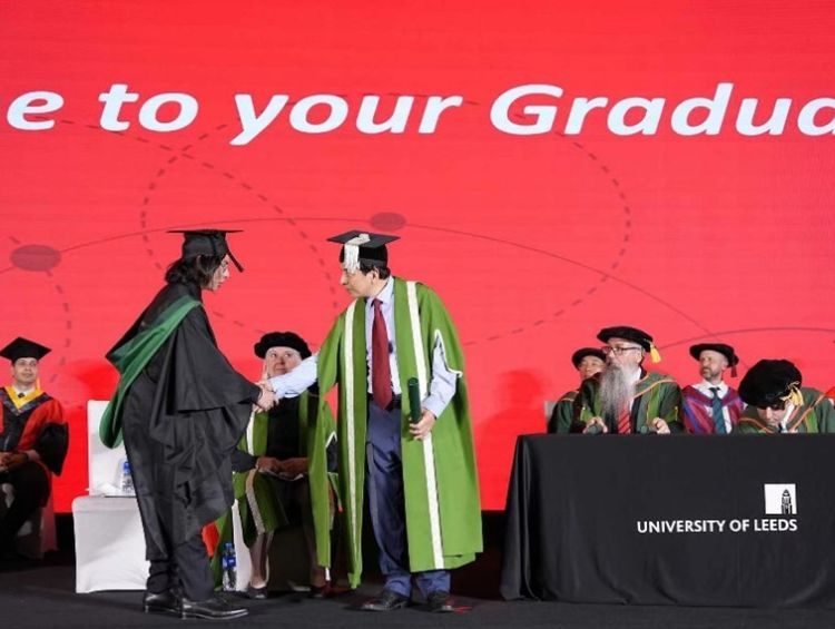 Civil Engineering with Transport Studies student Zongyan Ouyang at his graduation.