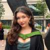 A cropped portrait photograph of Lesley Meredith, a Physics alumni from the University of Leeds.