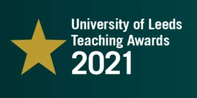 A graphic which reads: University of Leeds Teaching Awards 2021