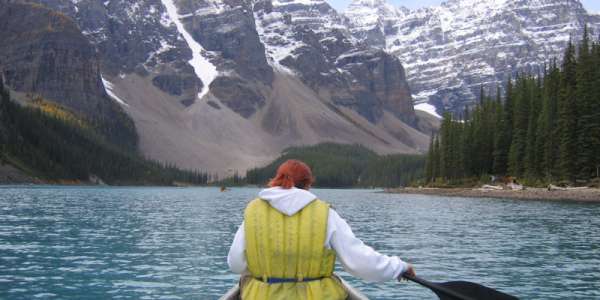Study abroad, Kayaking on moraine lake