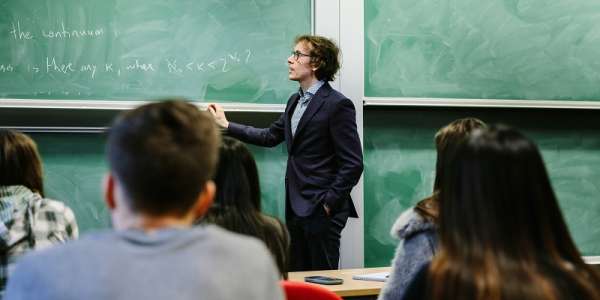 Lecturer teaching a class