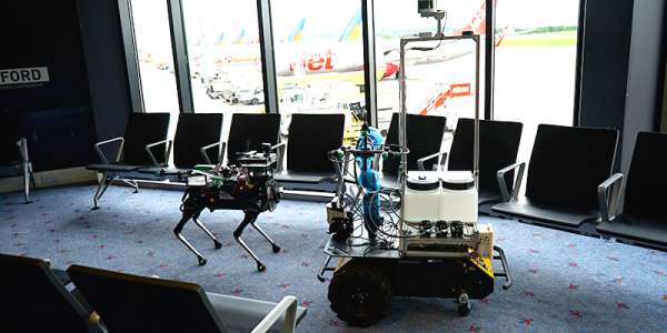 Robots being used to fight coronavirus in Leeds Bradford Airport