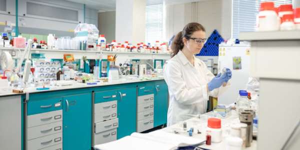 postgraduate research student working in lab 2 71