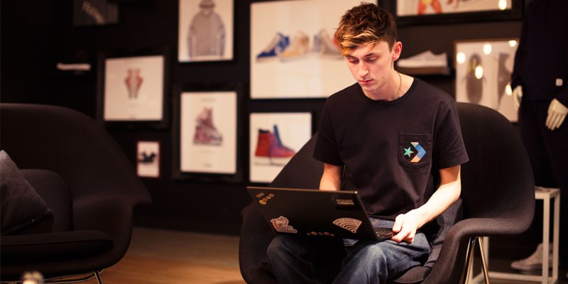 James Long on placement at Converse